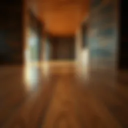 Close-up of a pristine wooden floor showcasing its natural grain and shine