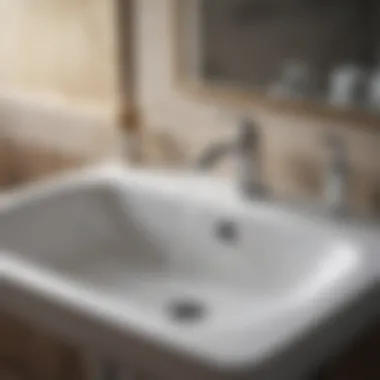 Clogged bathroom sink with standing water