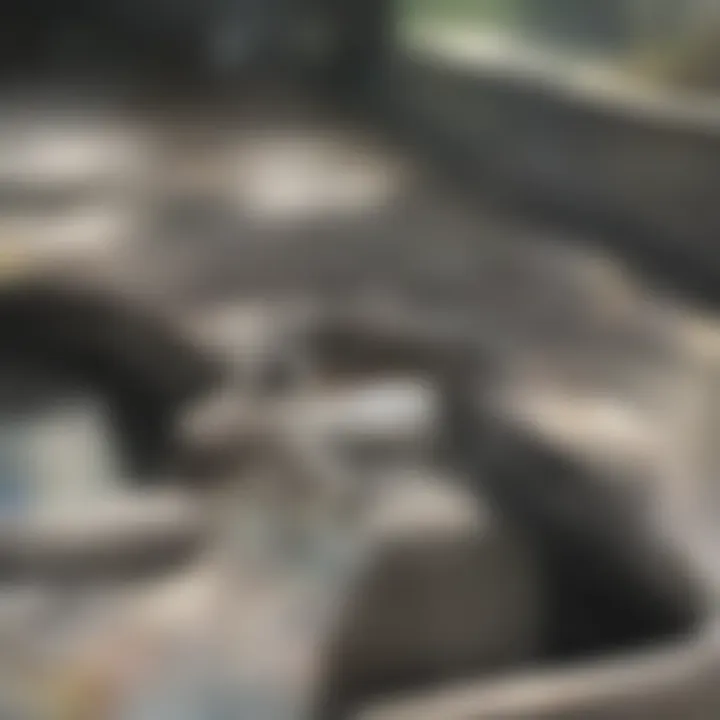 Illustration of drainage system layout under a sink