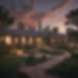 City skyline of Austin showcasing residential areas