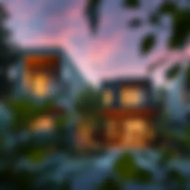 Innovative Residential Designs Modern residential architecture highlighting innovative designs in a developing area of Atlanta.