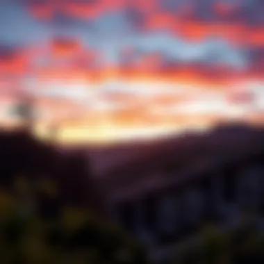 Picturesque sunset view from Beachwood Canyon apartments