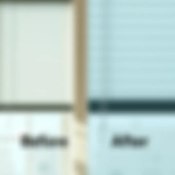 Blind Cleaning Transformation Before and after images showcasing blind cleanliness transformation