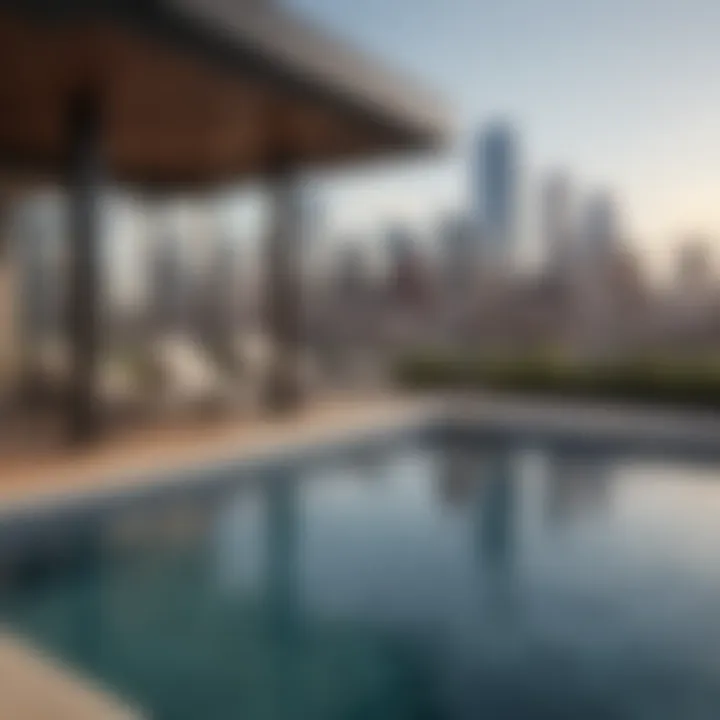 A rooftop pool with skyline views in Dallas