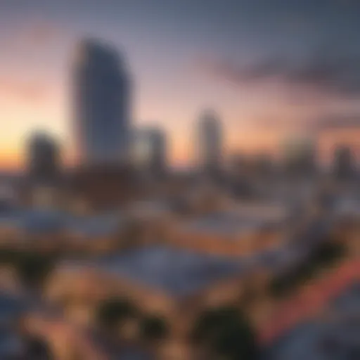 A picturesque view of the San Antonio skyline showcasing modern architecture and vibrant city life.