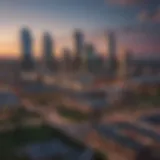 A vibrant city skyline showcasing Fort Worth's architectural diversity