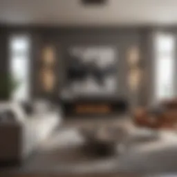 Stylish Dallas apartment living room with modern furniture
