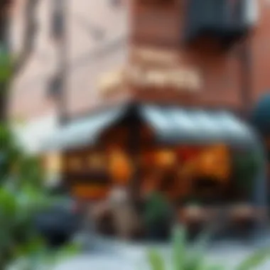 Trendy café bustling with activity in a popular Atlanta area