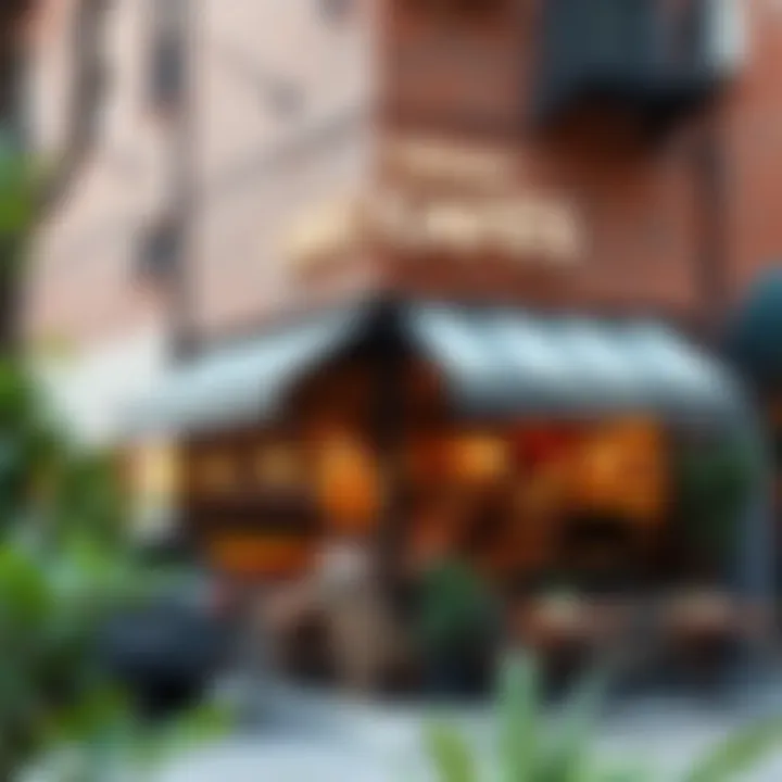 Trendy café bustling with activity in a popular Atlanta area
