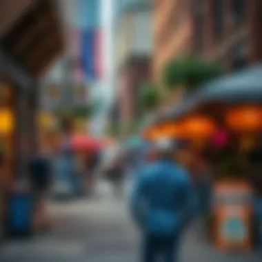 Vibrant street scene in Atlanta showcasing local art and culture