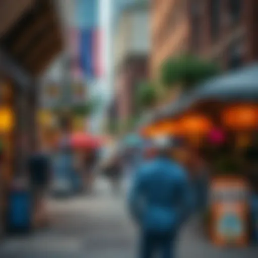 Vibrant street scene in Atlanta showcasing local art and culture