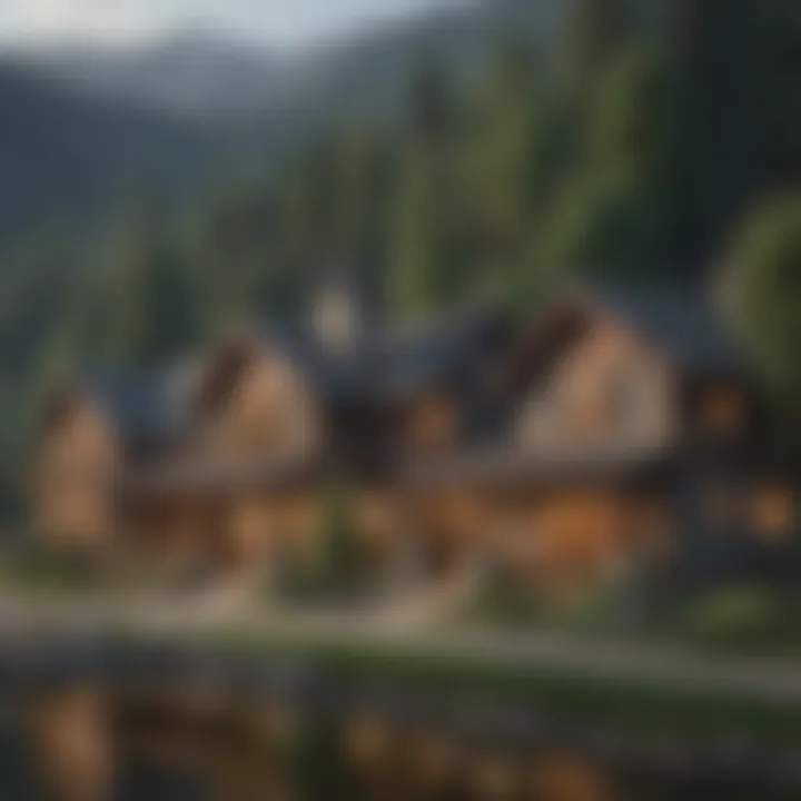 Lush mountain town surrounded by trees and nature
