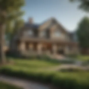 Charming suburban neighborhood with well-kept houses and green lawns