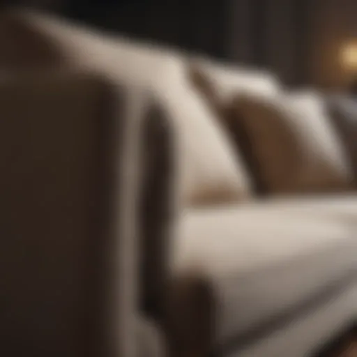 Luxurious fabric sofa with a clean appearance