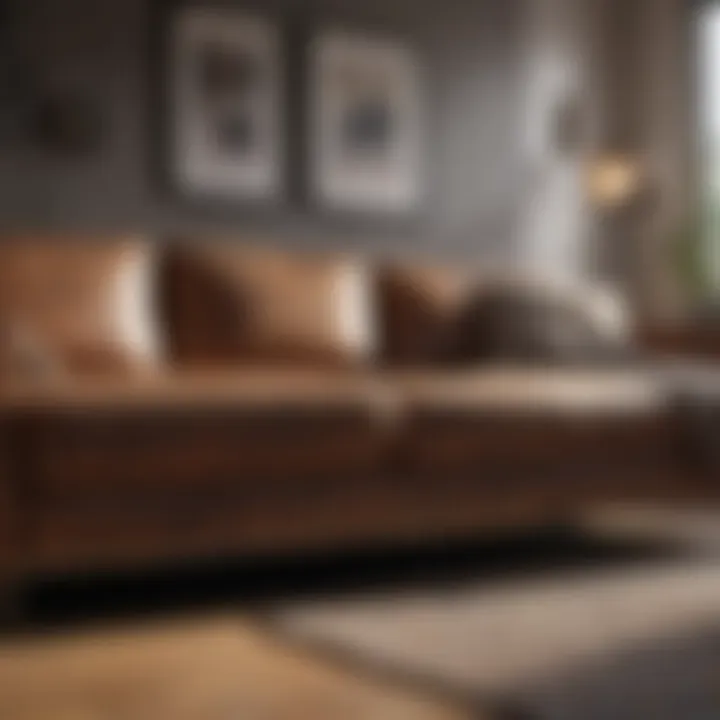 Before and after stain removal on a couch
