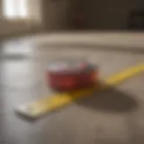 Measuring tape laid out in a room for accurate measurement