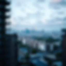 Stunning skyline view from City View Terrace Apartments