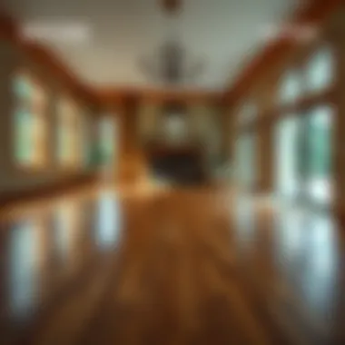 Transformation of Wood Floors Before and after comparison of cleaned wood floors showcasing transformation