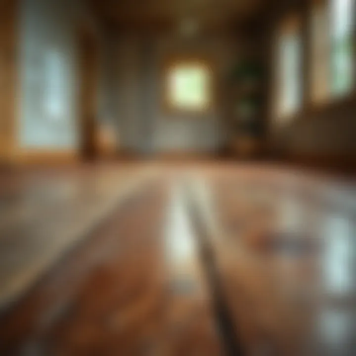 Stubborn Dirt and Stains on Wood Close-up of wood floor with stubborn dirt and stains