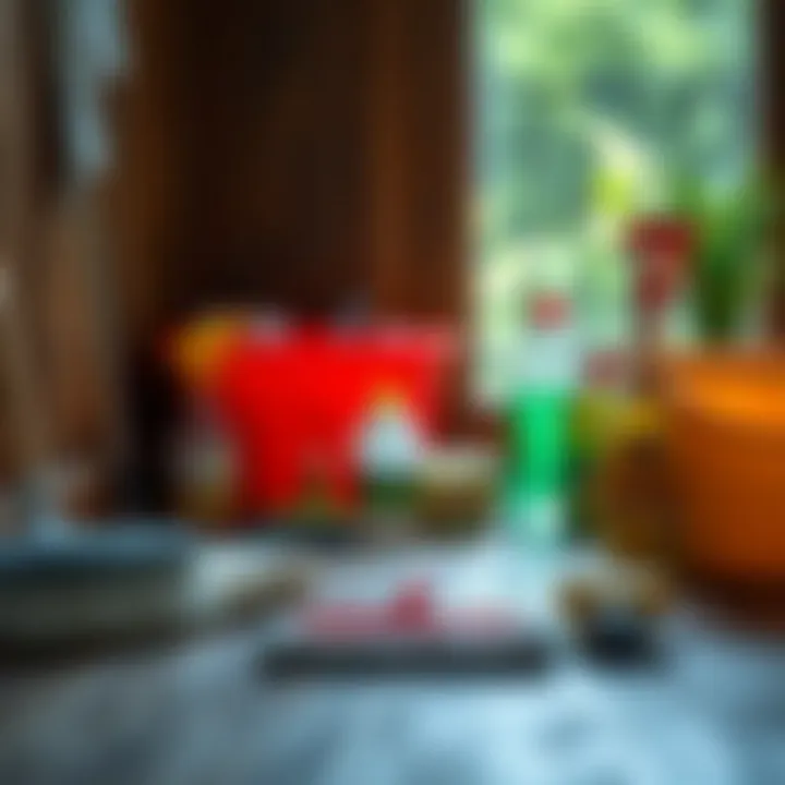 Essential Cleaning Solutions and Tools Various cleaning solutions and tools for wood floor maintenance