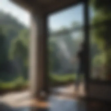 Demonstration of effective window cleaning technique