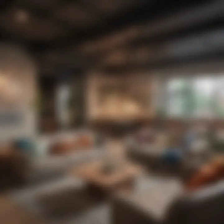 An inviting lounge area with residents collaborating and socializing