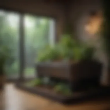 Indoor Garden Thriving on Homemade Compost Stylish indoor garden using homemade compost