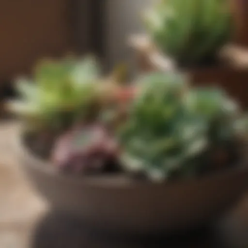 Brightly lit indoor space showcasing various succulent species