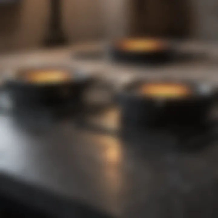 Before and after comparison of a ceramic stove top cleaning