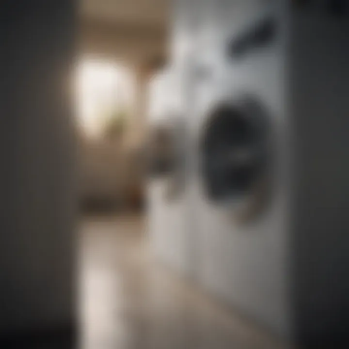 Interior view of a top load washer