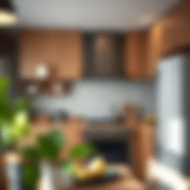 Modern kitchen equipped with essential appliances