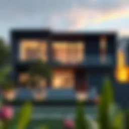 Modern rental property exterior showcasing design