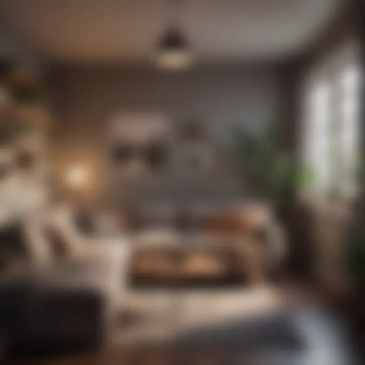 Cozy corner setup in a studio living space