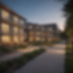 Exterior view of CSU Northridge apartments showcasing modern architecture