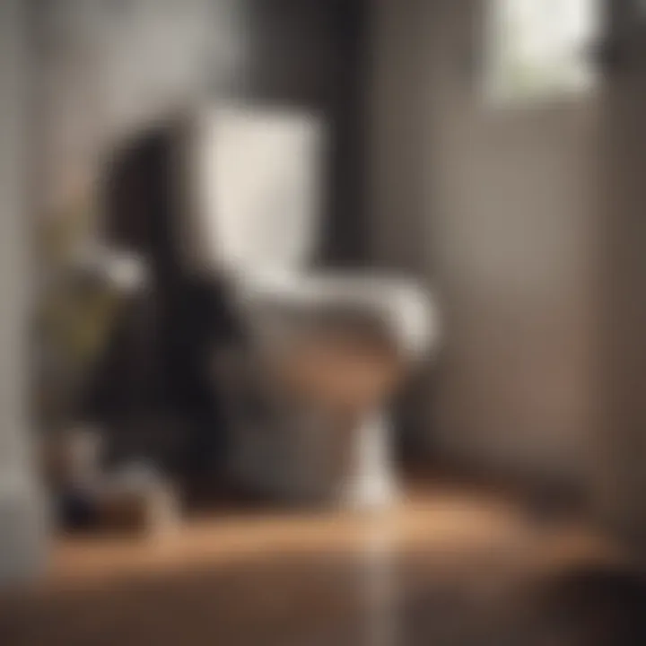 Diagram showing preventive measures for toilet clogs
