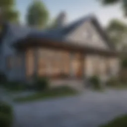 Blueprint of a house with measurements