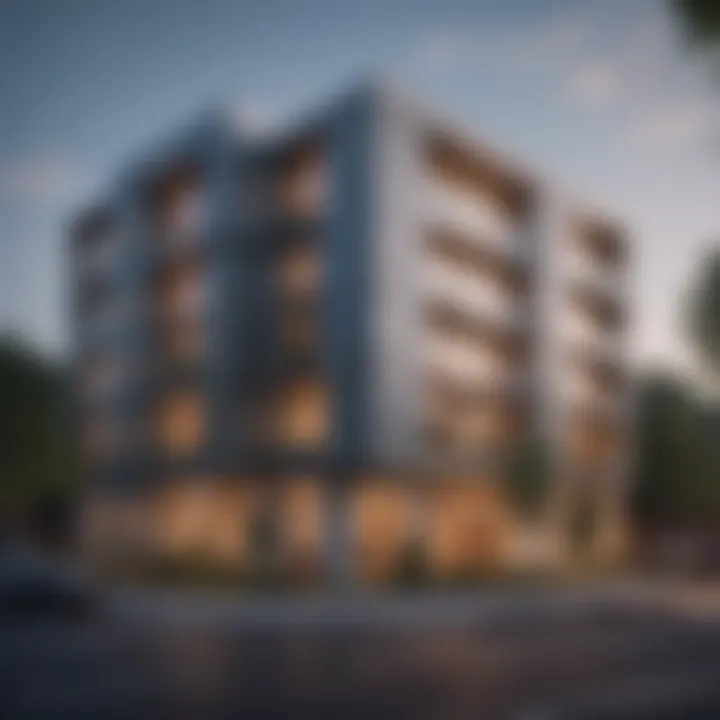 Visual representation of a building layout with square footage marked