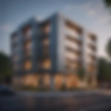 Building Layout with Square Footage Marked Visual representation of a building layout with square footage marked