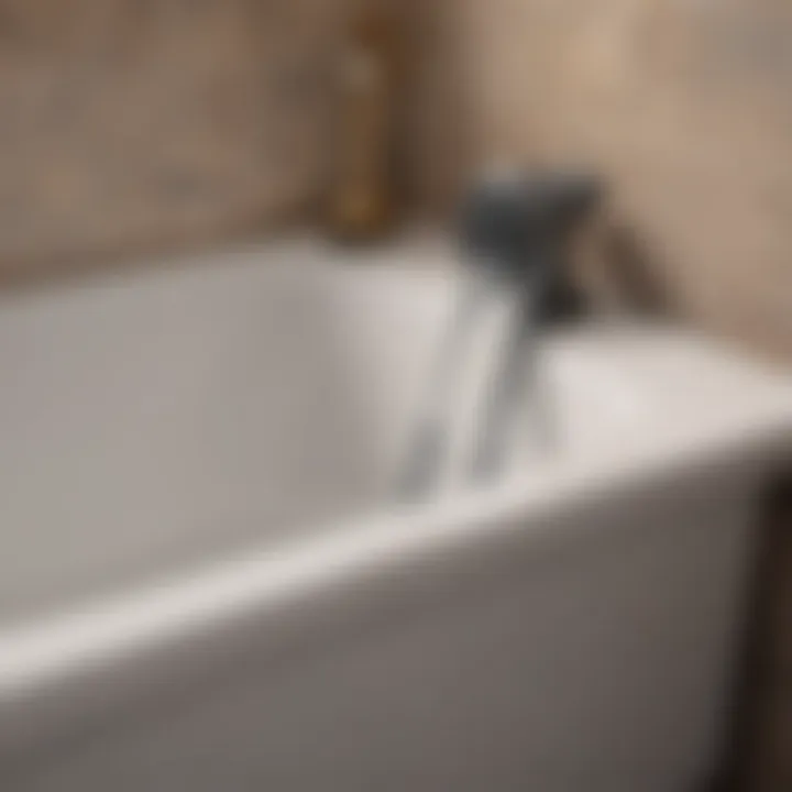 Tools needed for unclogging a bathtub drain, including a plunger and a drain snake