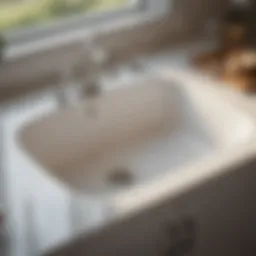 Illustration of a clogged sink with water pooling