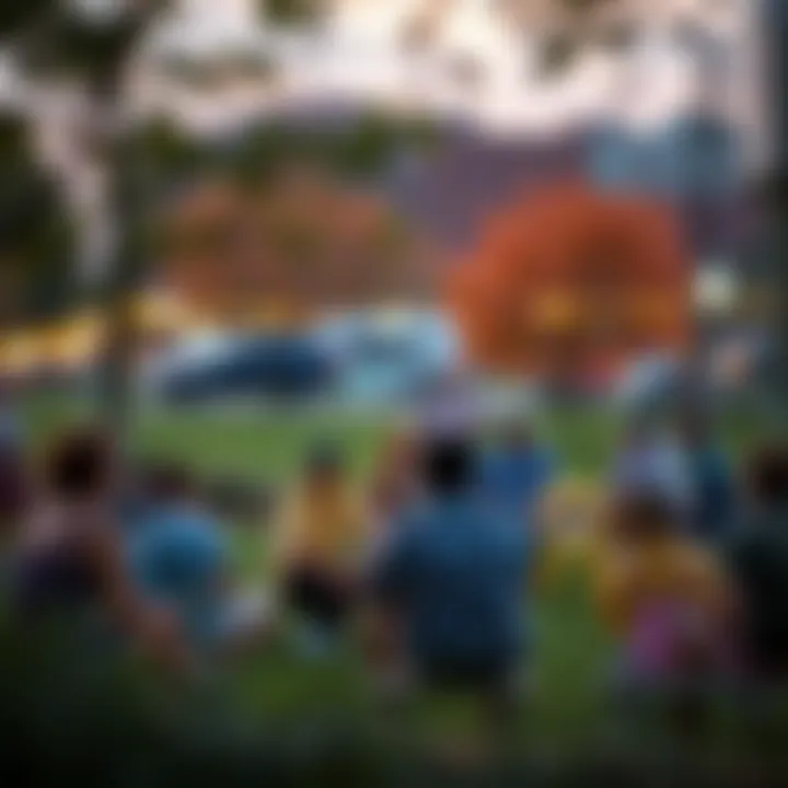 Community gathering in a vibrant Atlanta neighborhood park