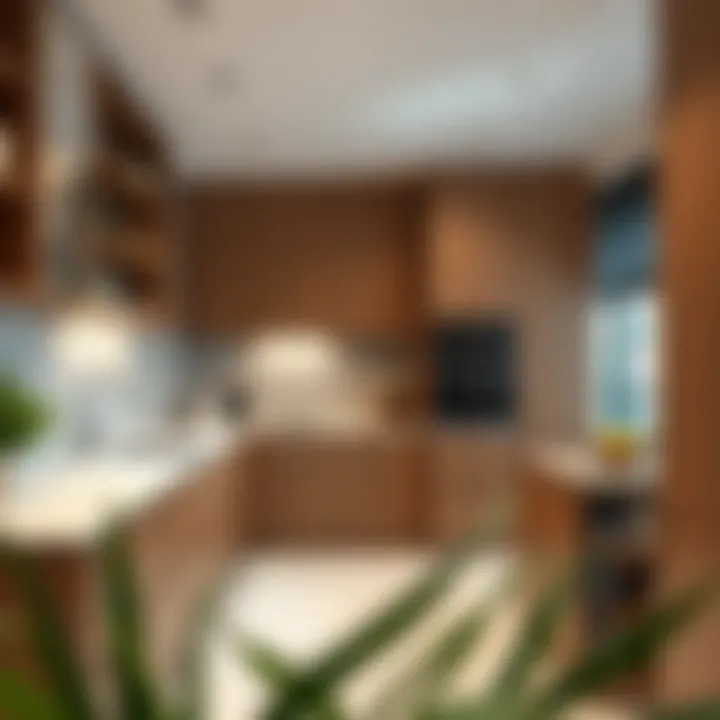 Efficient Kitchen Layout Modern kitchen layout showcasing efficiency units