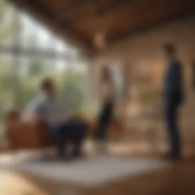 Consultation for Real Estate Cash Purchases A couple discussing financial plans with an advisor