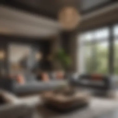 Luxury Living Room Highlighting Investment Value An elegant modern living room with luxurious furnishings