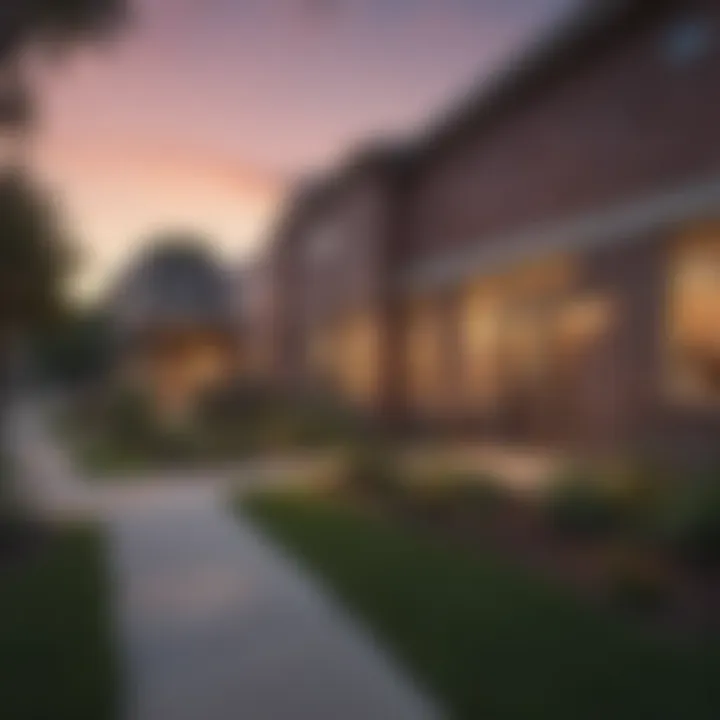 Overview of a school in a Dallas neighborhood highlighting educational facilities