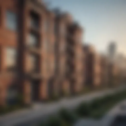 A skyline view showcasing multifamily buildings in an urban setting