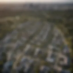 Aerial view of Austin skyline showcasing residential neighborhoods