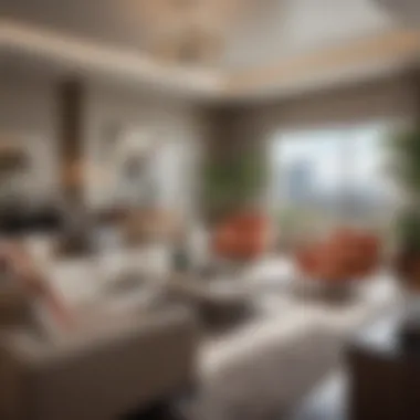 Stylish Living Room Interior in Miracle Mile Interior of a stylish living room in a Miracle Mile apartment