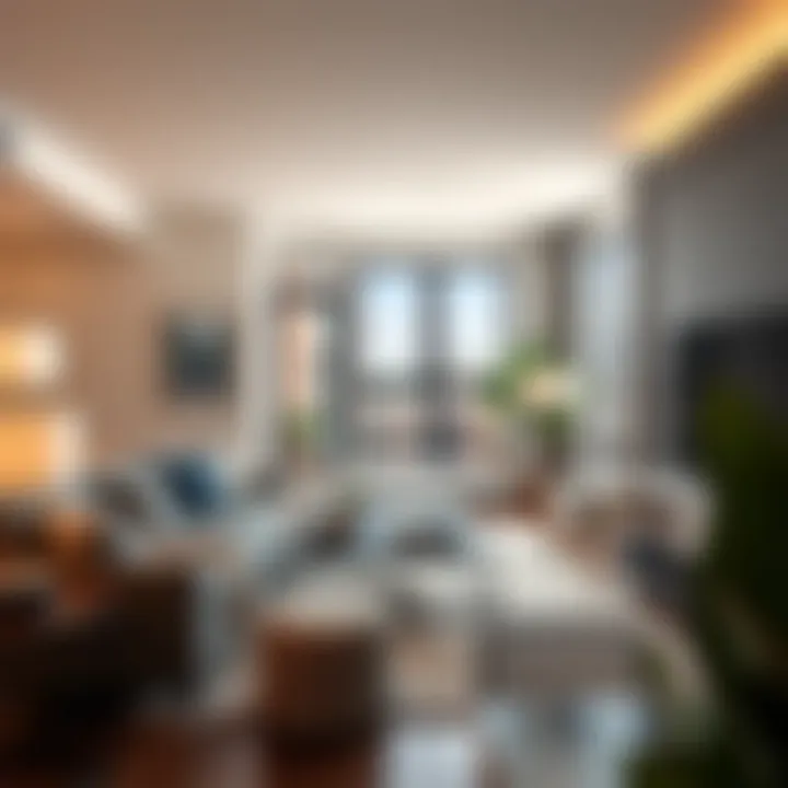 Stylish living room in a Garfield Ridge apartment