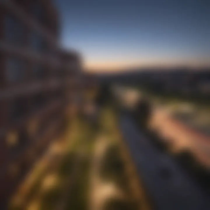 Scenic view of the UCLA campus from nearby apartments